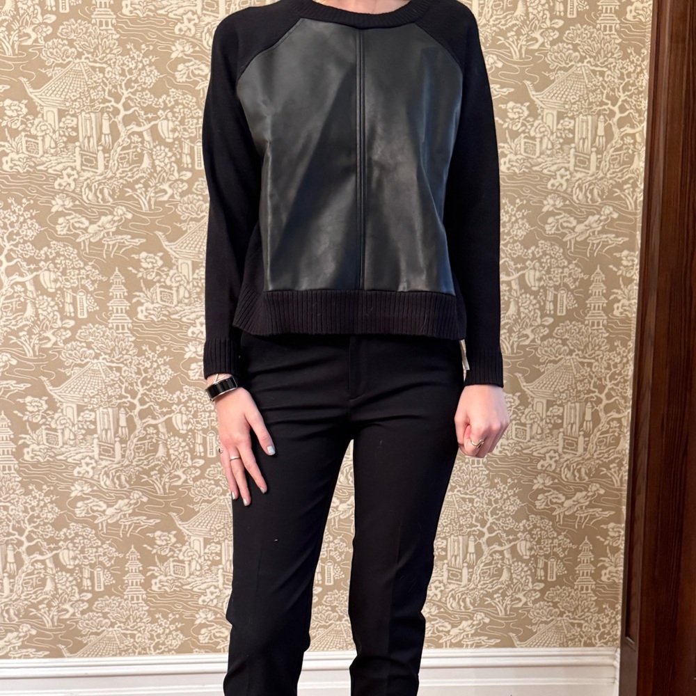 Aqua Black Knit Sweater